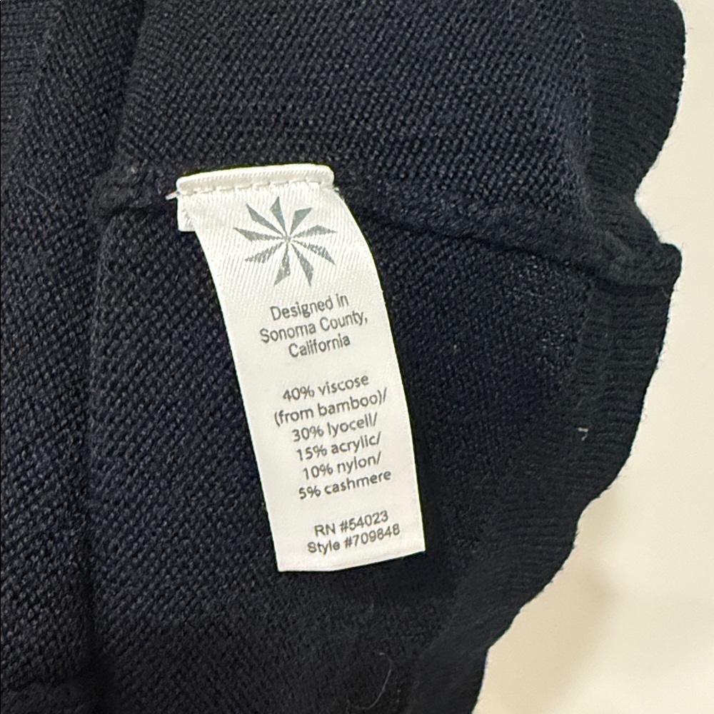 Athleta Black Short Sleeve Sweater Dress Sz S - Picture 6 of 7